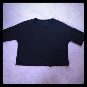 Lululemon crop top, black, with open back